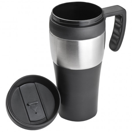 Kubek termiczny z własnym nadrukiem 400 ml - czarny